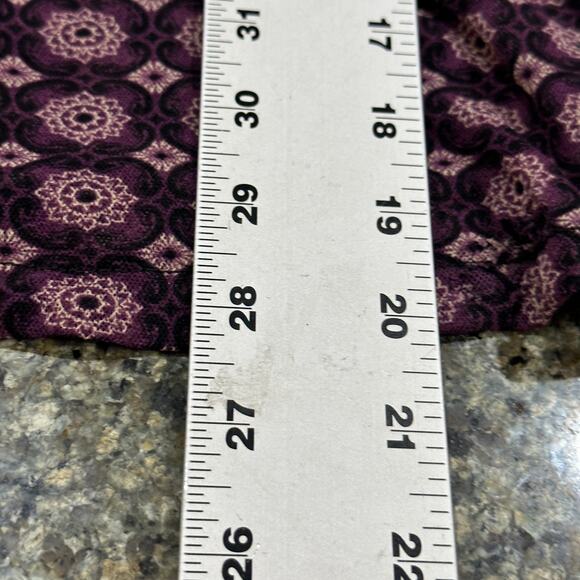 INC Top Plus 2X Purple All Over Print Ruffle Neck Popover Short Sleeve Y2K - Picture 4 of 6